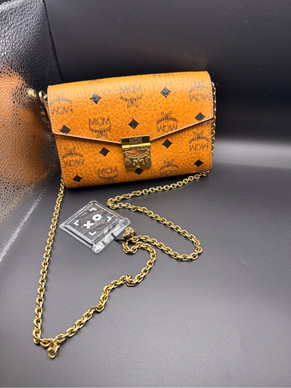 MCM Visetos Mini Crossbody / Shoulder Bag – Cognac Brown